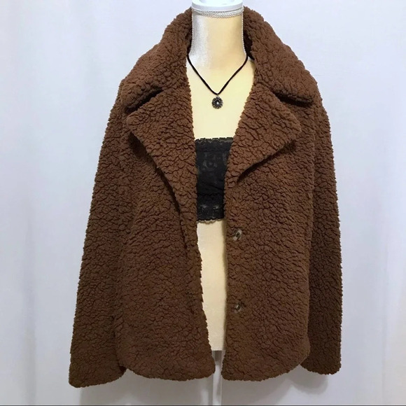 Caslon NWOT Faux Shearling Jacket Women M - Picture 5 of 14